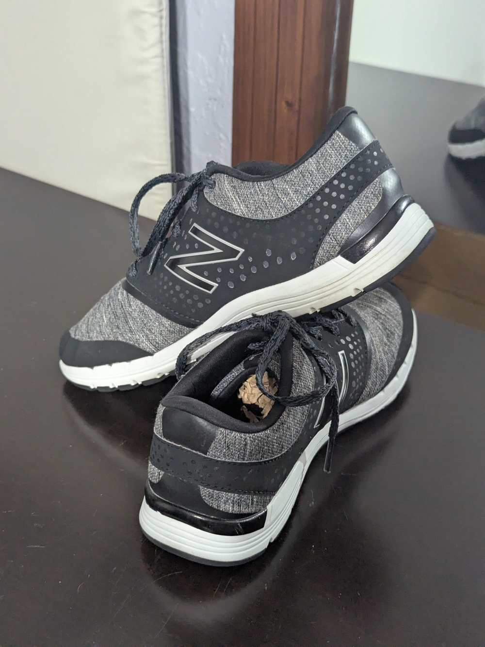New Balance Women's Gray and Black Athletic Sneakers